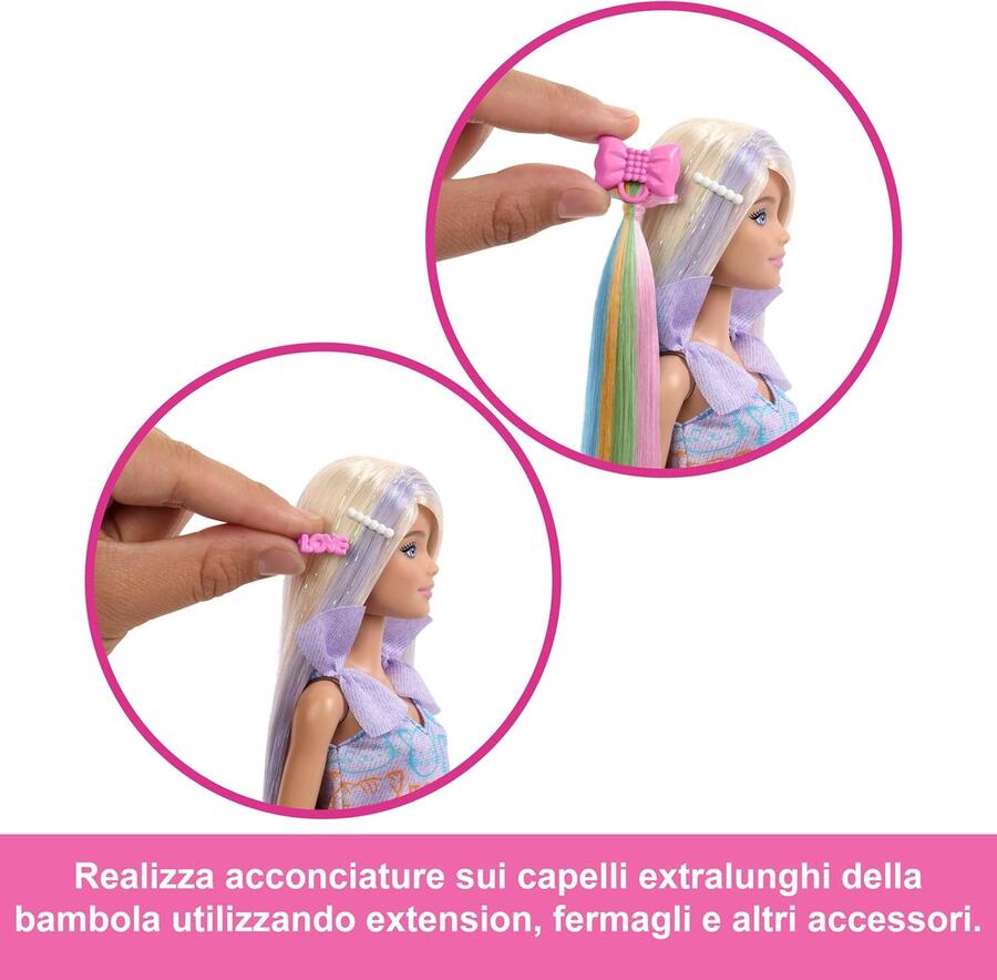 Barbie Fun & Fancy capelli extension - JCT72 - Mattel - 3+