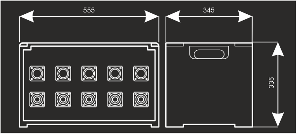 Quadro interlinea 400A in cassa chiusa CU-CIN 1/0F