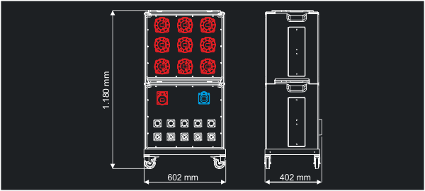 Quadro di distribuzione principale in cassa chiusa CU-CIN 4D/3/2F