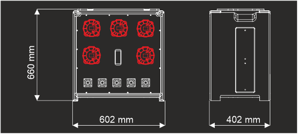 Quadro di distribuzione principale impilabile in cassa chiusa CU-CIN 5/1/2F
