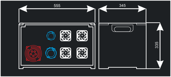 Quadro SOCA impilabile portatile in cassa chiusa CU-CIN 1/90F