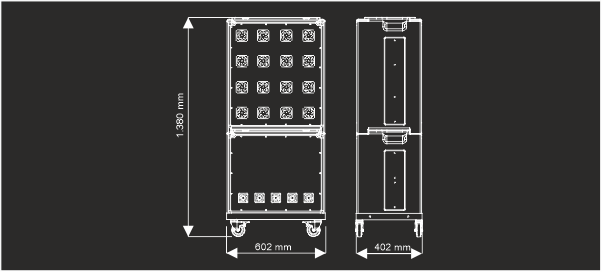 Quadro di distribuzione SOCA in cassa chiusa CU-CIN 4-5D/3F