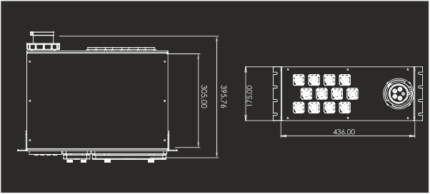 Quadro rack 19" 4U RA-CIN 1F