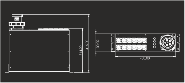 Quadro rack 19" 3U RA-CIN 2/1F