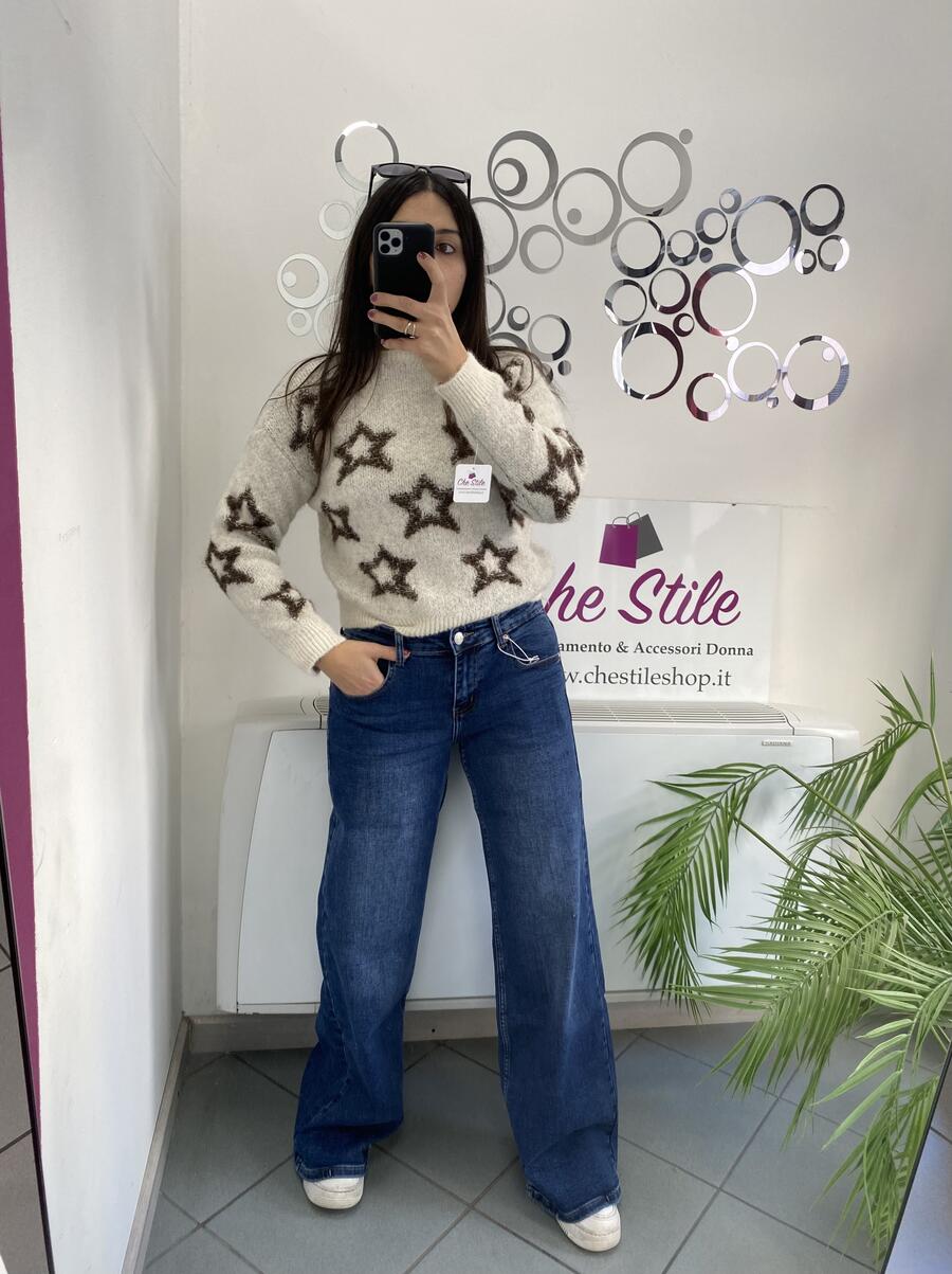 NOVITÀ Pull stelle misto lana e mohair