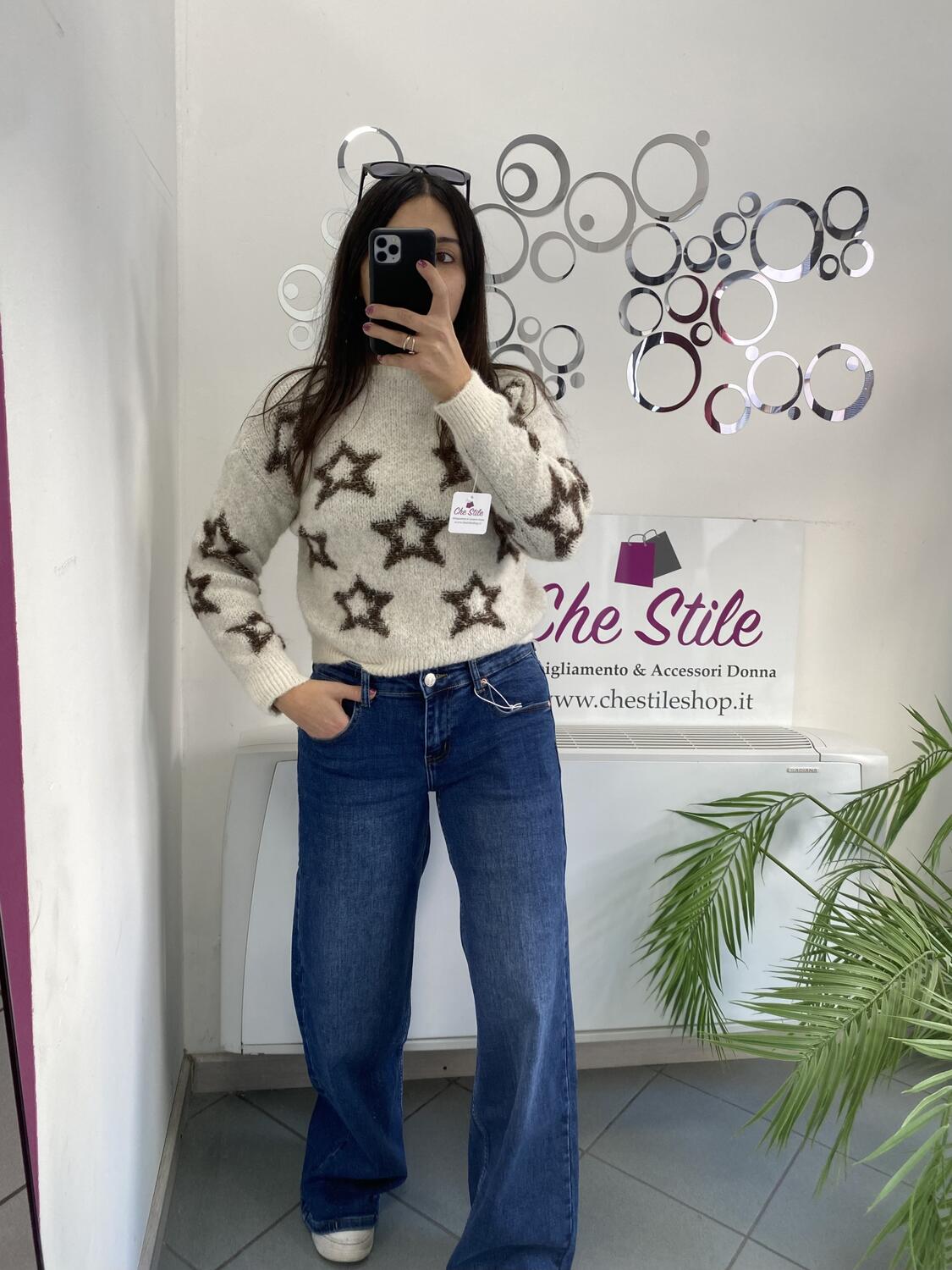 NOVITÀ Pull stelle misto lana e mohair