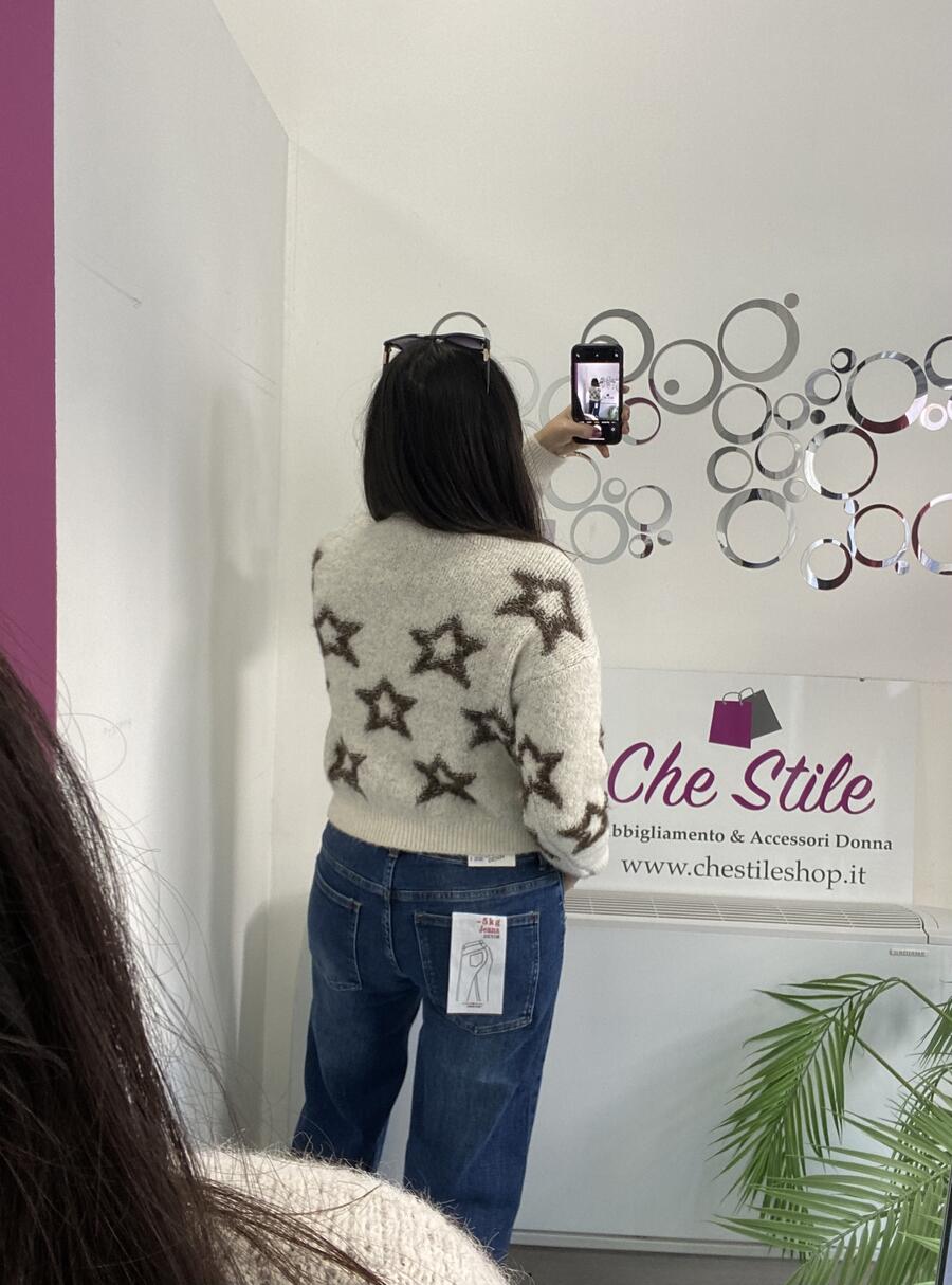 NOVITÀ Pull stelle misto lana e mohair