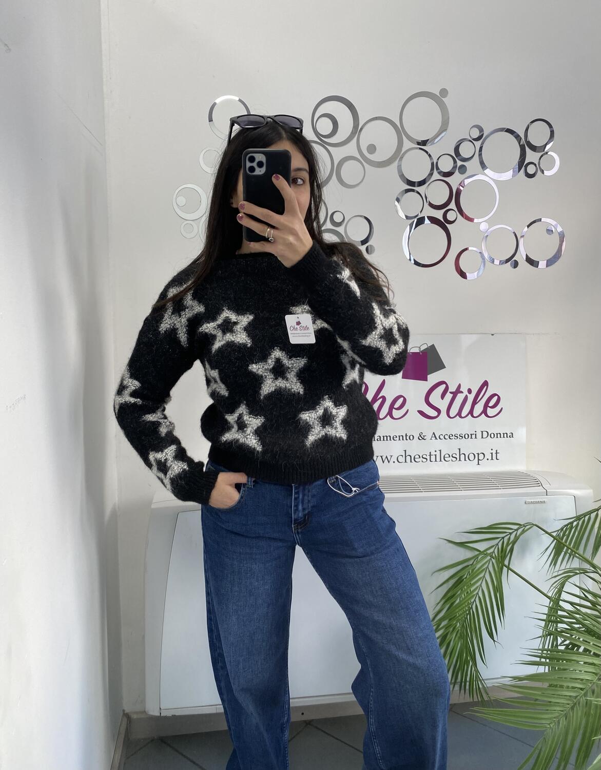 NOVITÀ Pull stelle misto lana e mohair