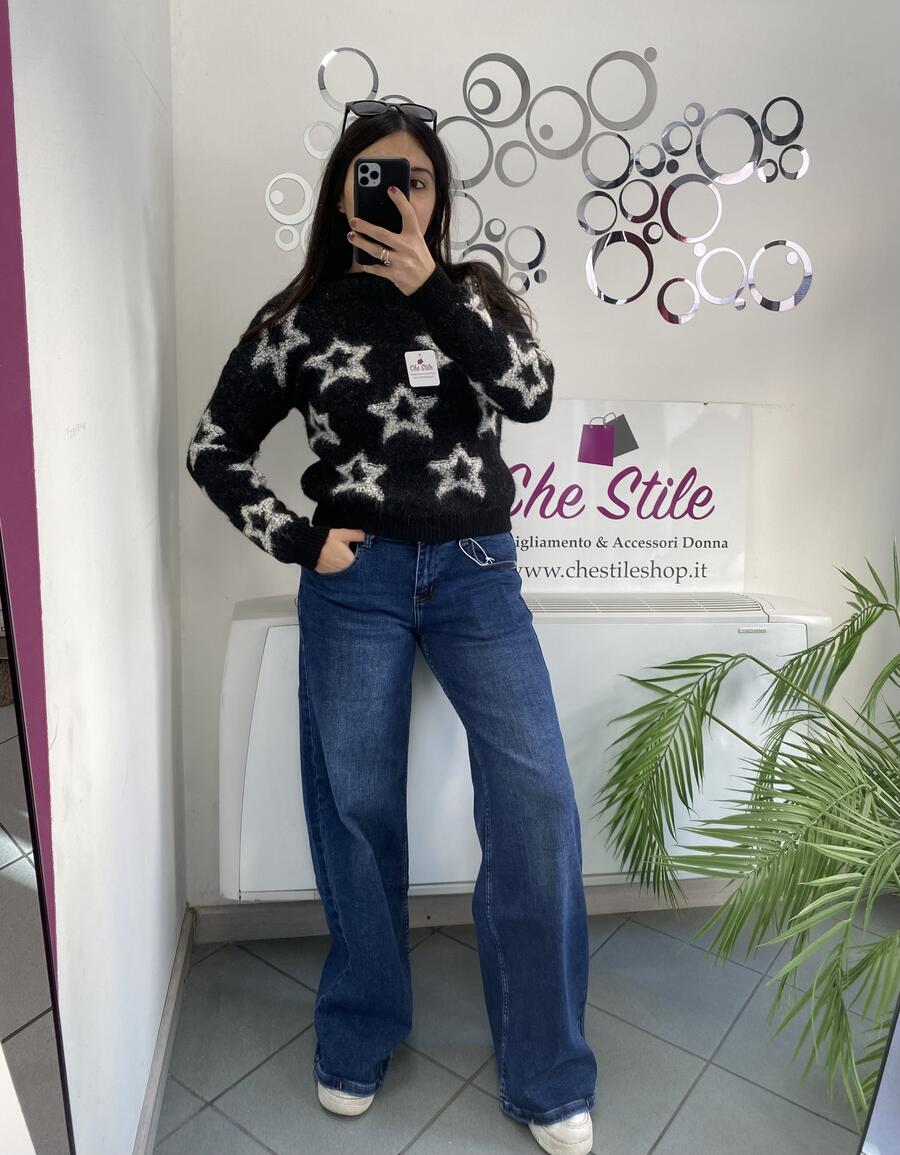 NOVITÀ Pull stelle misto lana e mohair