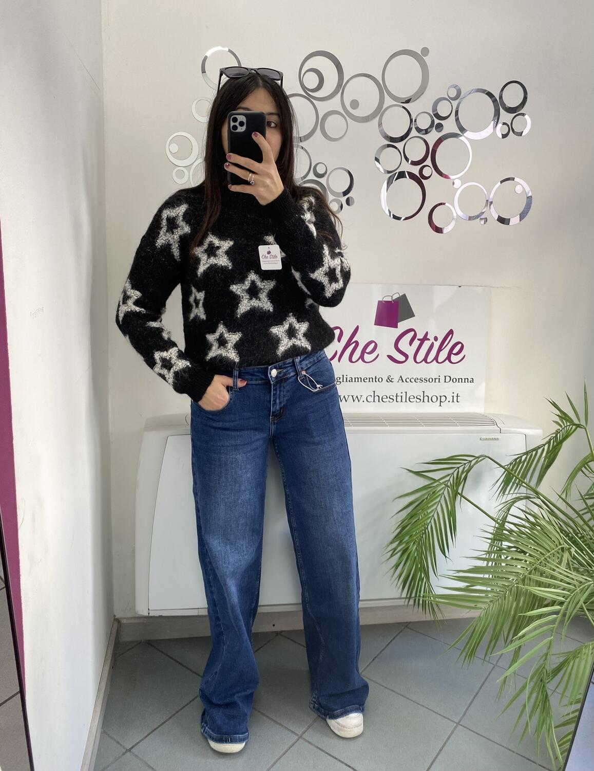 NOVITÀ Pull stelle misto lana e mohair