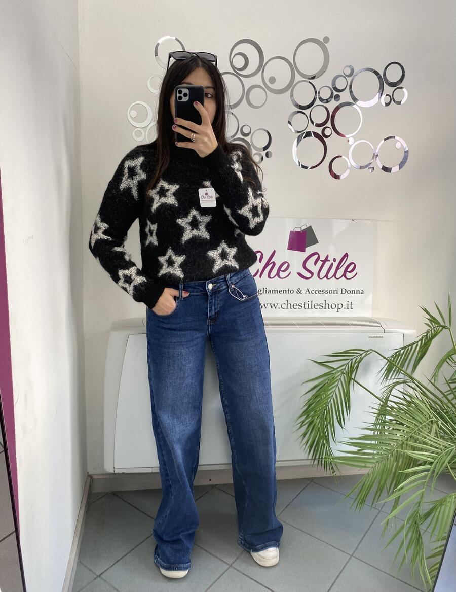 NOVITÀ Pull stelle misto lana e mohair