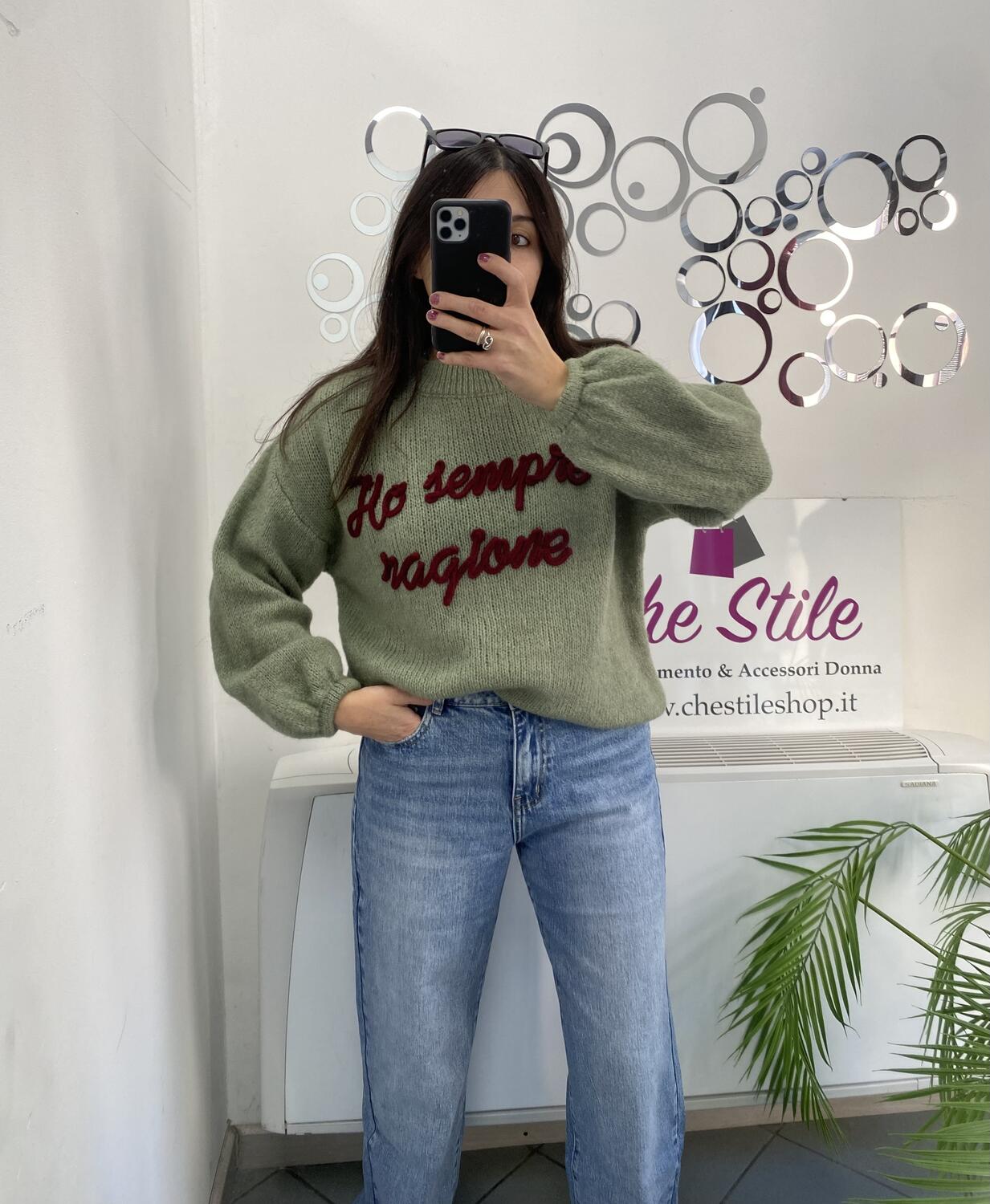 NOVITÀ Pull misto lana HO SEMPRE RAGIONE