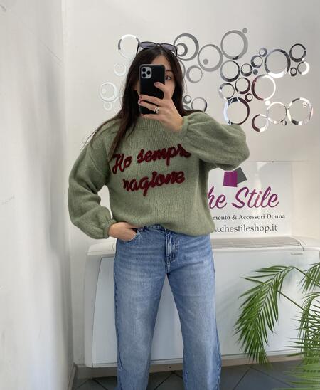 NOVITÀ Pull misto lana HO SEMPRE RAGIONE