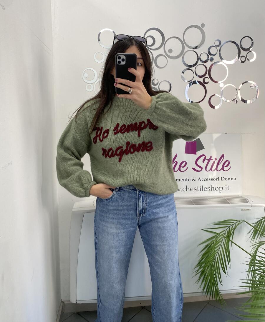 NOVITÀ Pull misto lana HO SEMPRE RAGIONE