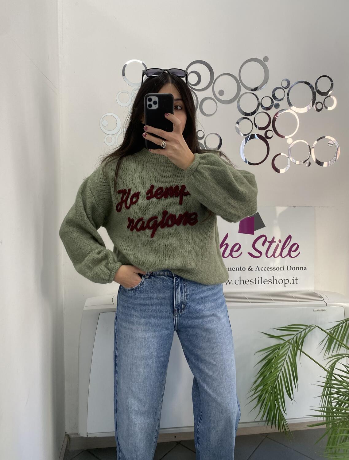 NOVITÀ Pull misto lana HO SEMPRE RAGIONE