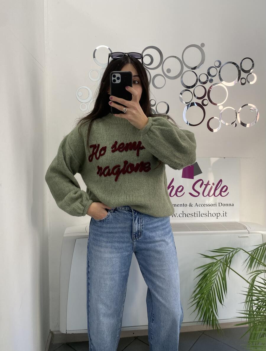 NOVITÀ Pull misto lana HO SEMPRE RAGIONE