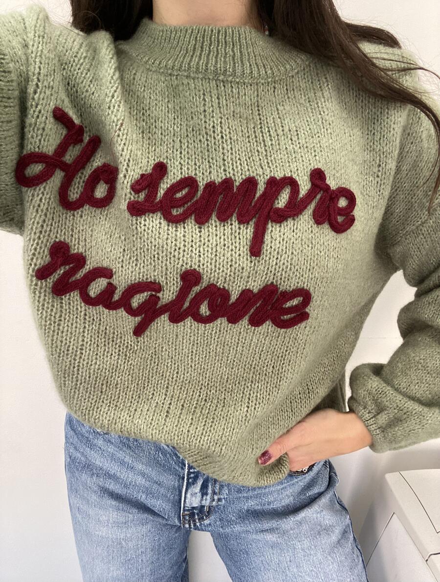 NOVITÀ Pull misto lana HO SEMPRE RAGIONE