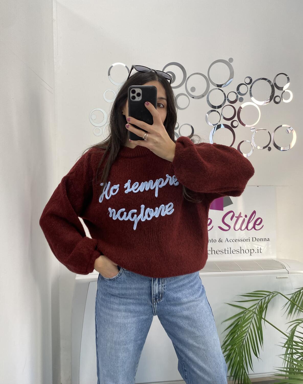 NOVITÀ Pull misto lana HO SEMPRE RAGIONE