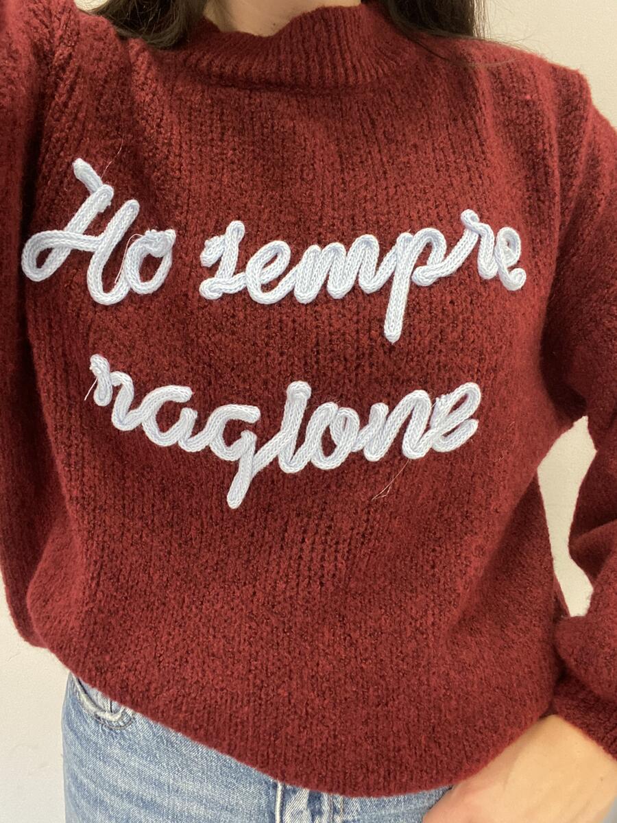 NOVITÀ Pull misto lana HO SEMPRE RAGIONE