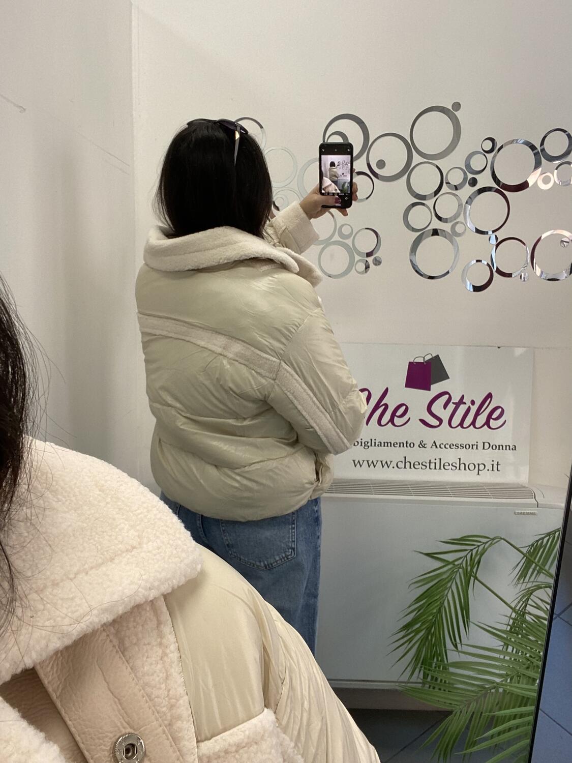 NOVITÀ Giubbotto bomber con inserti eco montone