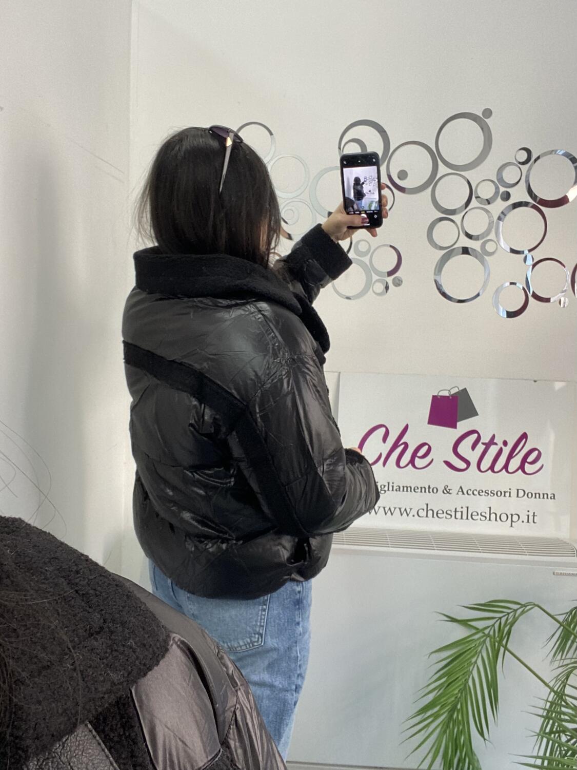 NOVITÀ Giubbotto bomber con inserti eco montone