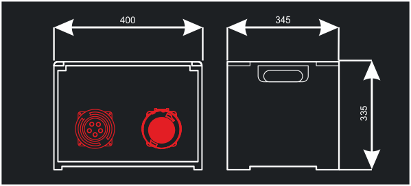 Quadro impilabile portatile 125A CU-CIN 2/0/1F