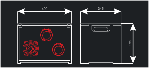 Quadro impilabile portatile 125A CU-CIN 2/37F