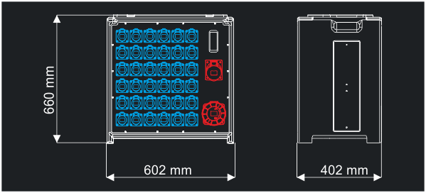 Quadro di distribuzione 125A CU-CIN 5/4F