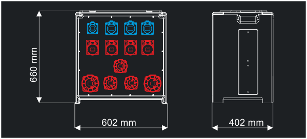 Quadro di distribuzione 125A CU-CIN 5/6F
