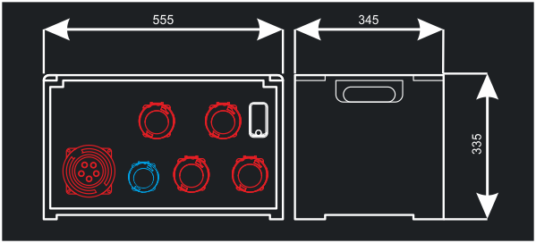 Quadro impilabile portatile 125A CU-CIN 1/1F