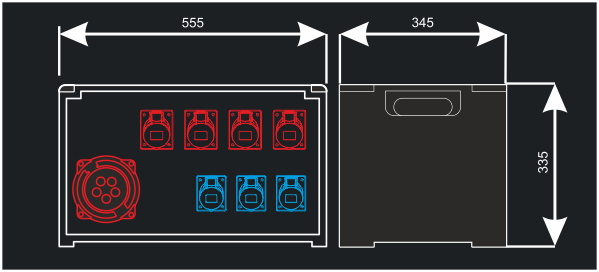 Quadro impilabile portatile 125A CU-CIN 1/14F