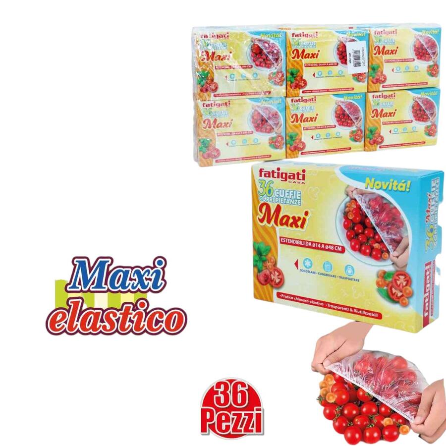 FATIGATI CUFFIE COPRIPIETANZE 48 CM 36 PEZZI (Confezione da 12 pezzi) 