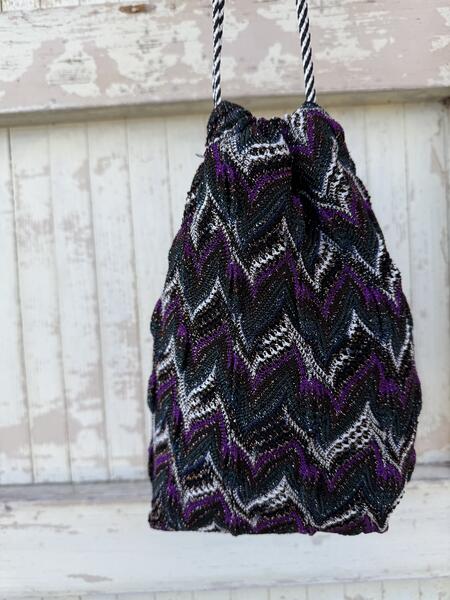 Secchiello  sfumature ottanio melanzana 