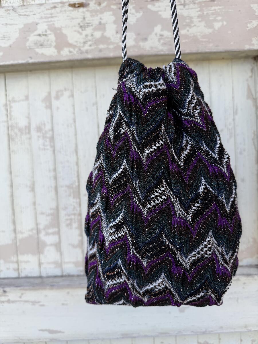 Secchiello  sfumature ottanio melanzana 