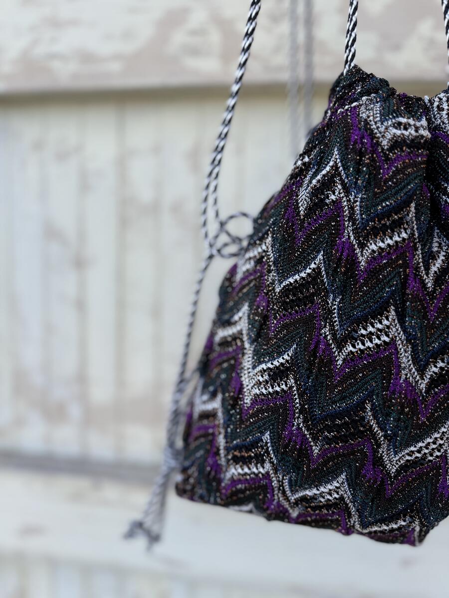 Secchiello  sfumature ottanio melanzana 