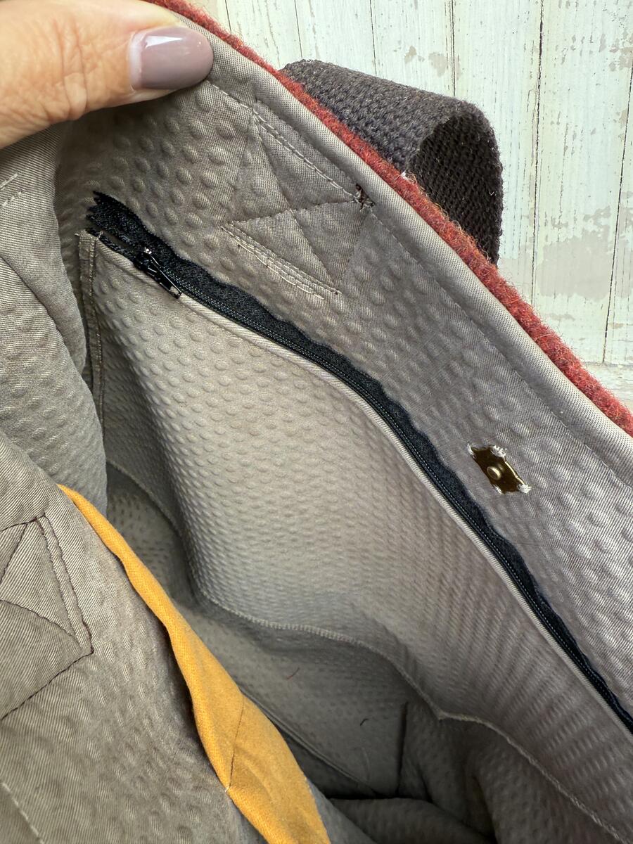 Borsa righe bordeaux