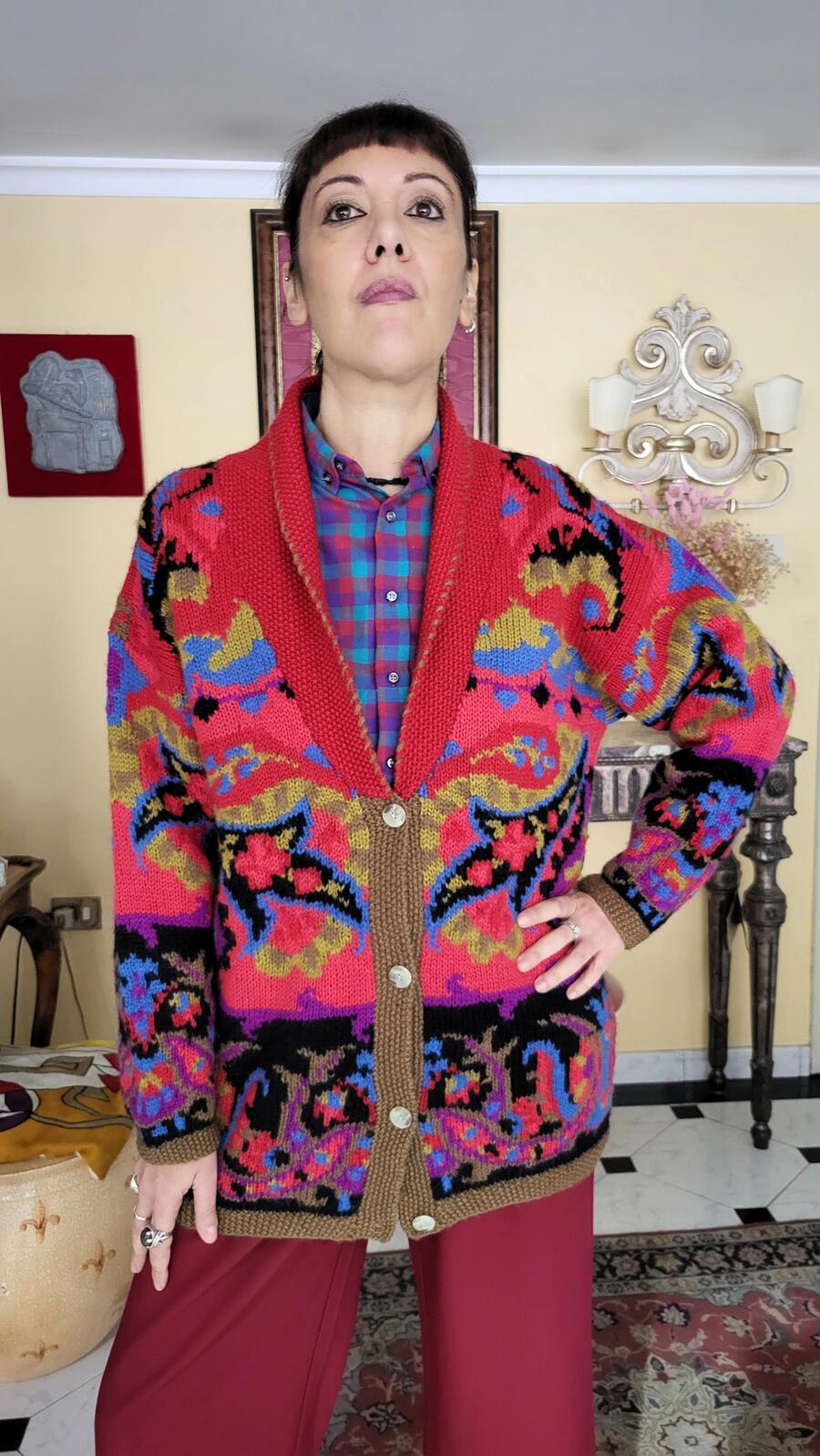 Maxi Cardigan Grafico 