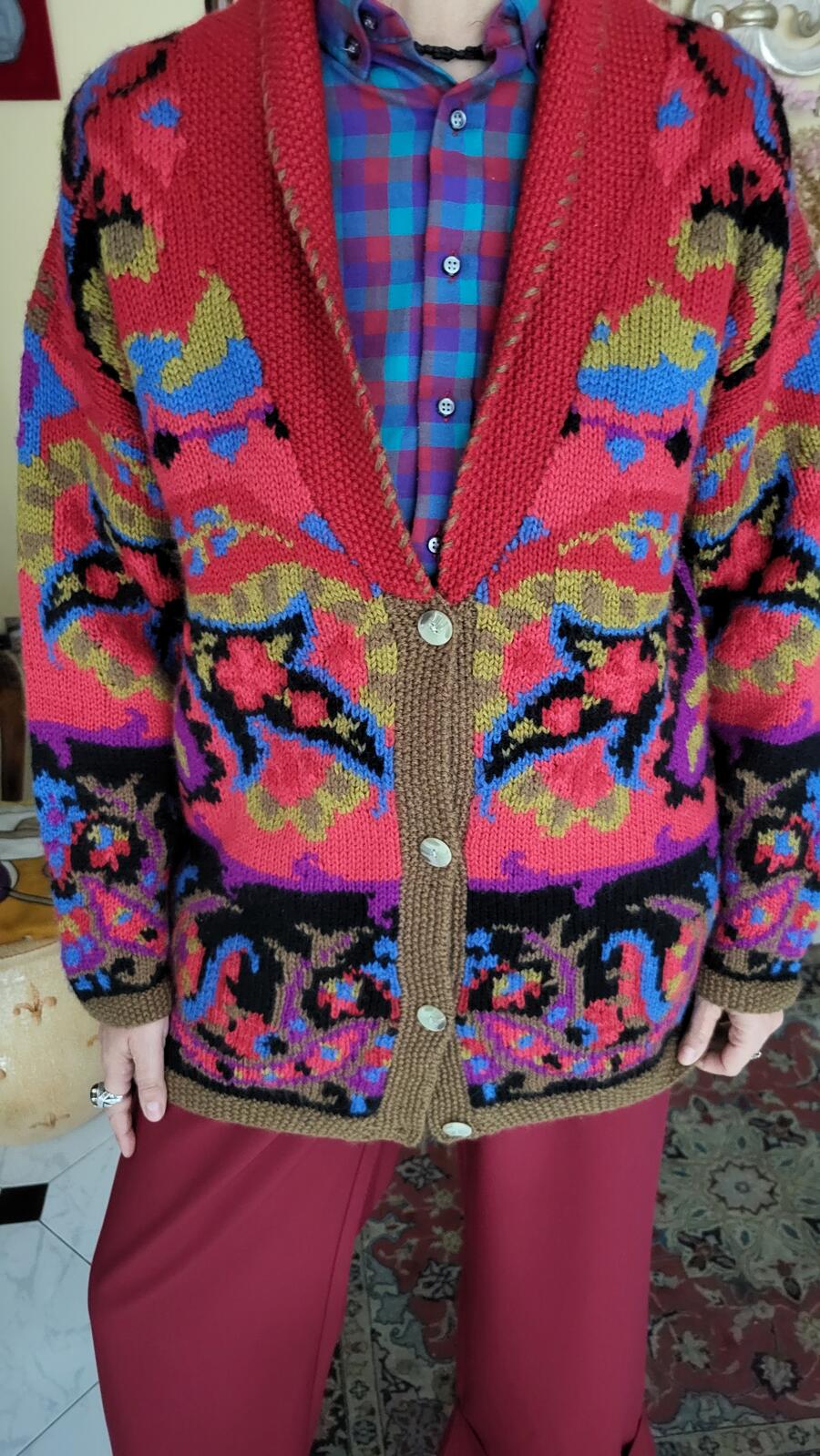 Maxi Cardigan Grafico 