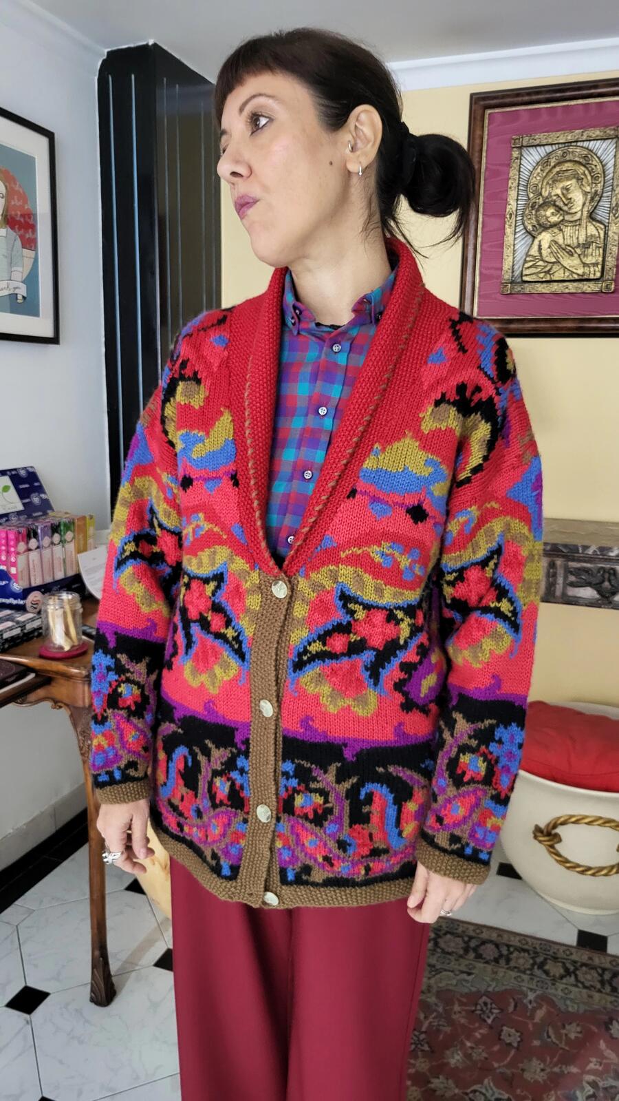 Maxi Cardigan Grafico 