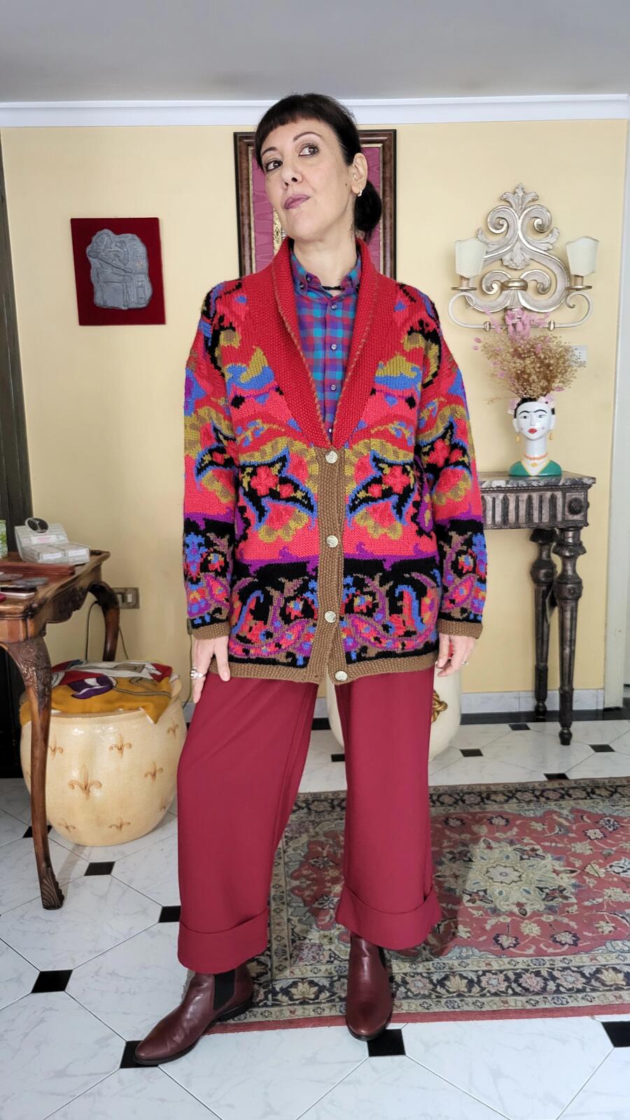 Maxi Cardigan Grafico 