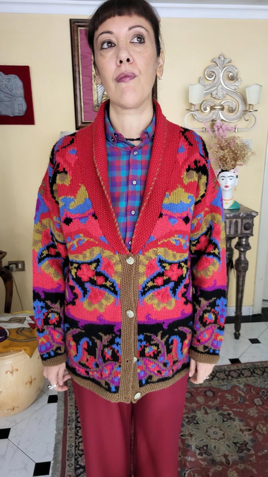 Maxi Cardigan Grafico 