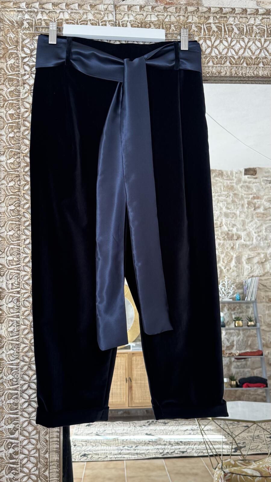Pantalone Ines in velluto Blue