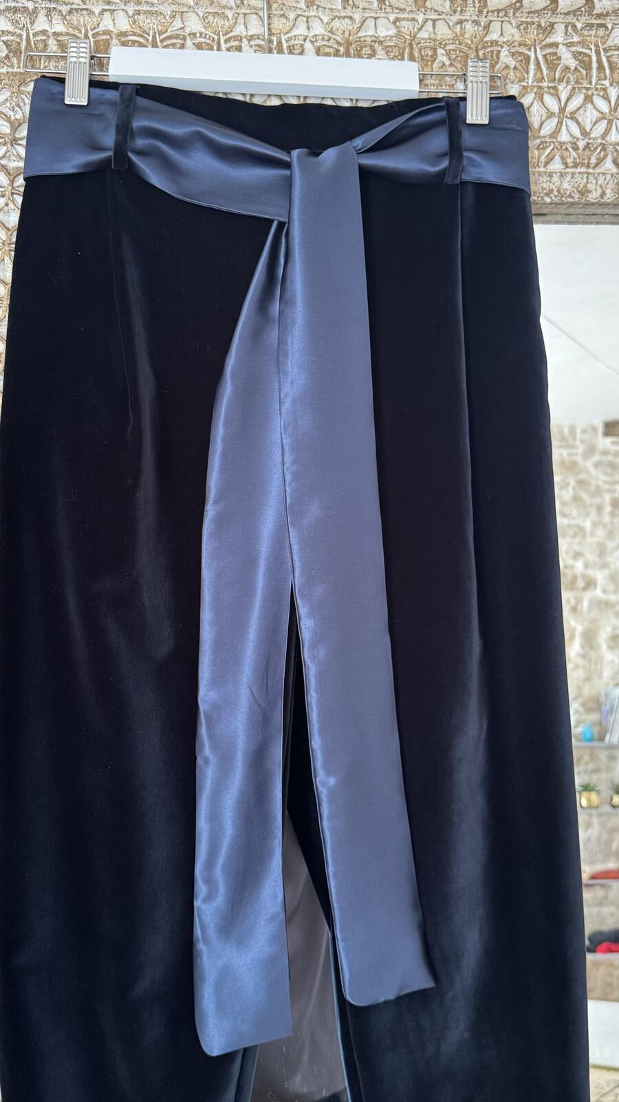 Pantalone Ines in velluto Blue