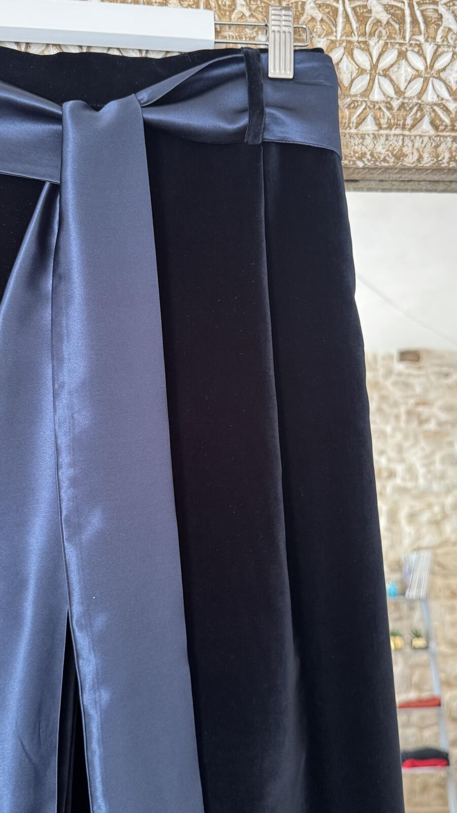 Pantalone Ines in velluto Blue