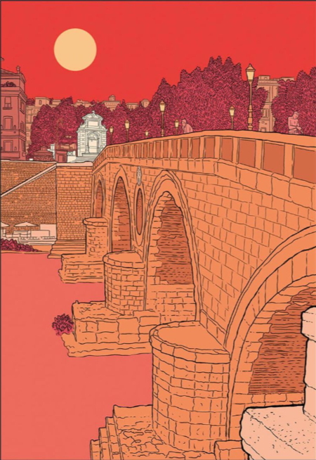 EMILIO LECCE, STAMPA SU PANNELLO FOREX ULTRA LEGGERO 70x100 cm: PONTE SISTO