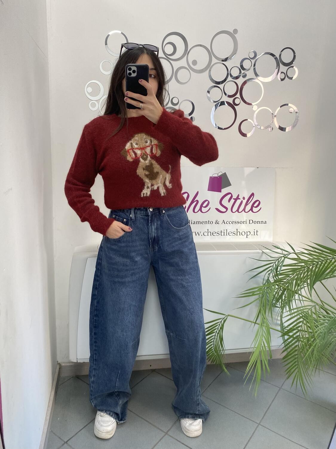 NOVITÀ Pull cagnolino misto lana e mohair