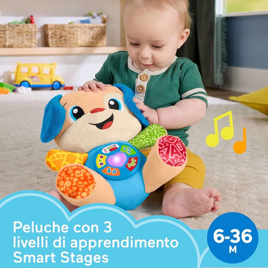 Cagnolino Smart Stages peluche musicale - Fisher price - JDF26 - 6+mesi