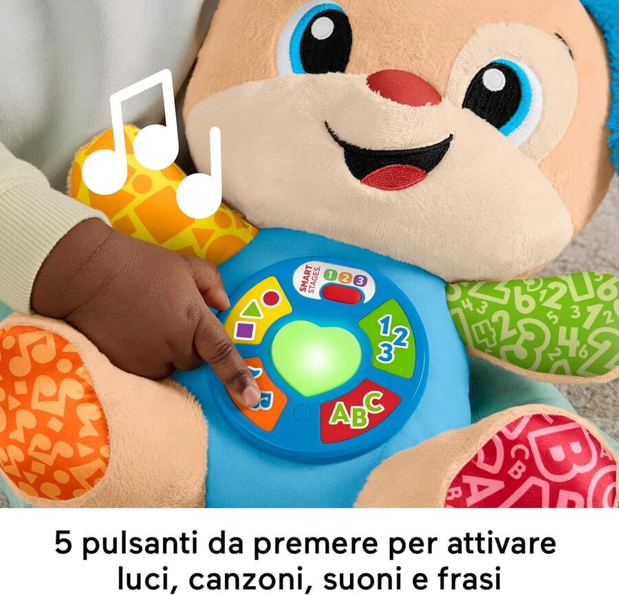 Cagnolino Smart Stages peluche musicale - Fisher price - JDF26 - 6+mesi