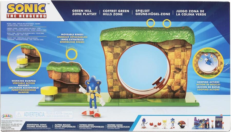 Sonic Playset La Collina Verde - Jakks - 40393 - 3+