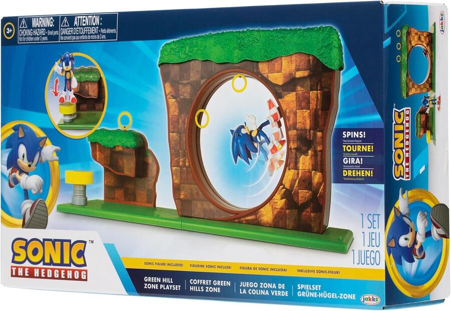Sonic Playset La Collina Verde - Jakks - 40393 - 3+